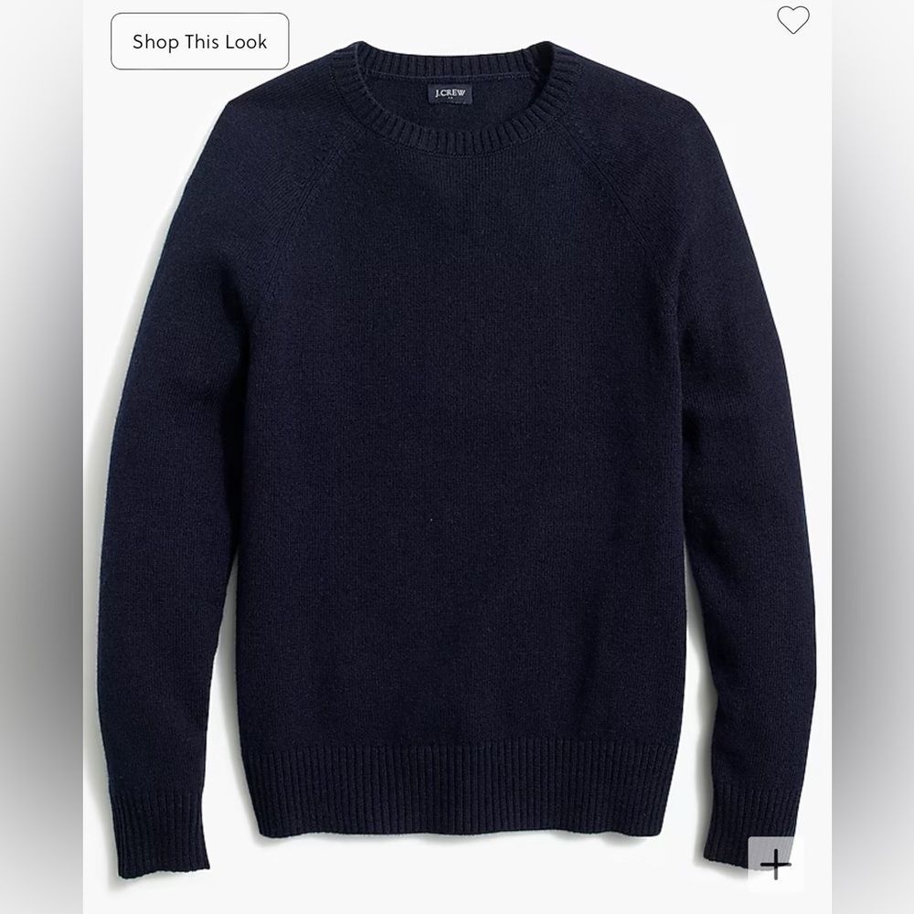 J. Crew Supersoft lambswool-blend crewneck sweater •size small •AA027 •deep navy